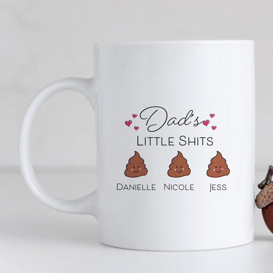 Personalised Dad's Little Shits Mug