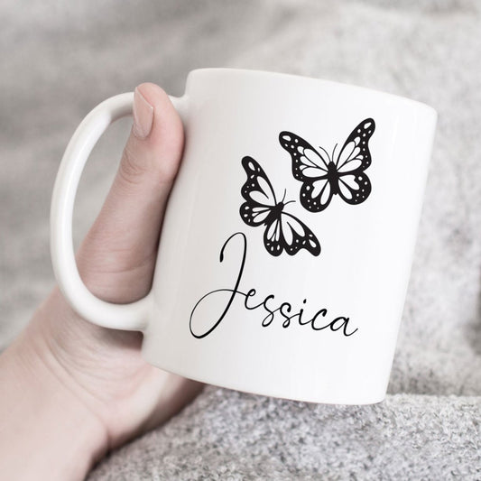 Butterfly Personalised Name Mug