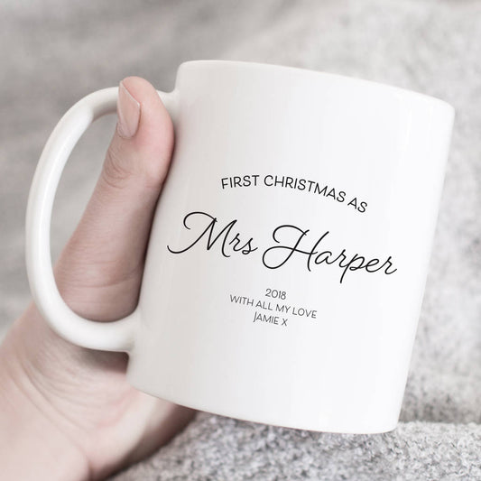 First Christmas As Mrs… Personalised Mug