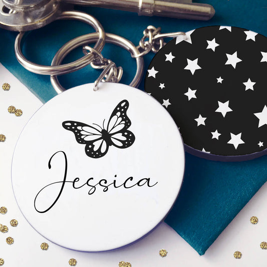 Butterfly Personalised Name Keyring